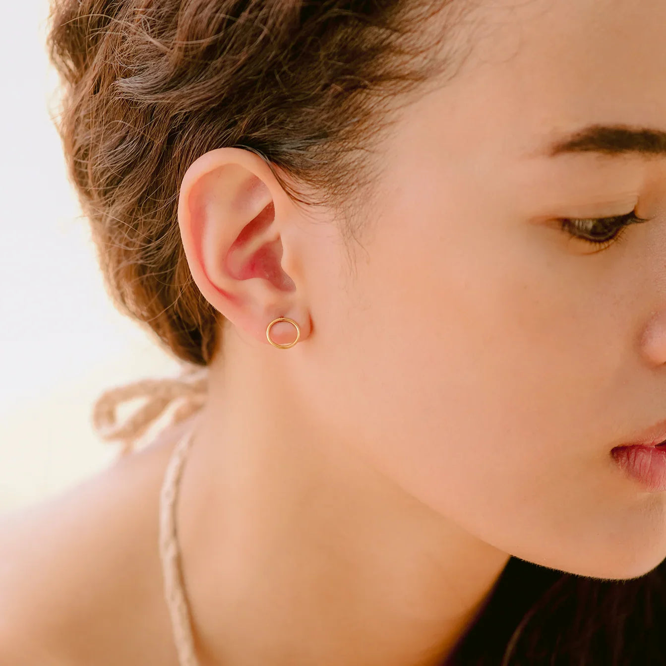 [ElanLuxe]Aureole Gold Earrings