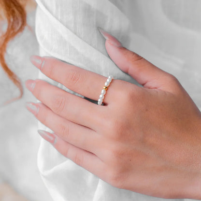 [ElanLuxe]Aurora Pearl Band Ring