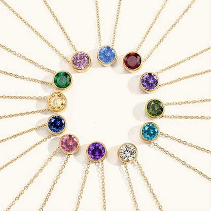 [ElanLuxe]Amelia Birthstone Necklace