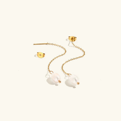 [ElanLuxe]Tessa Pearl Tassel Earrings