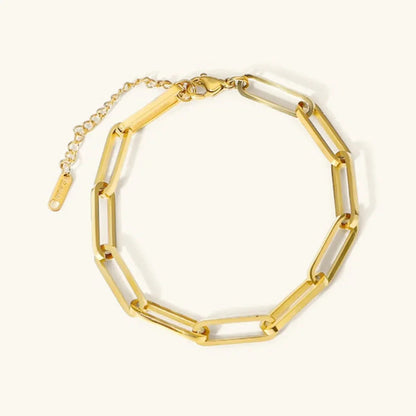 [ElanLuxe]Asta Gold Paperclip Chain Bracelet