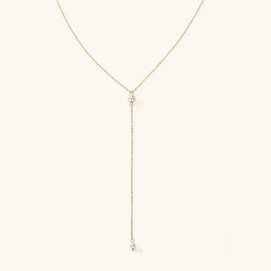 [ElanLuxe]Beatrice Pearl Tassel Necklace