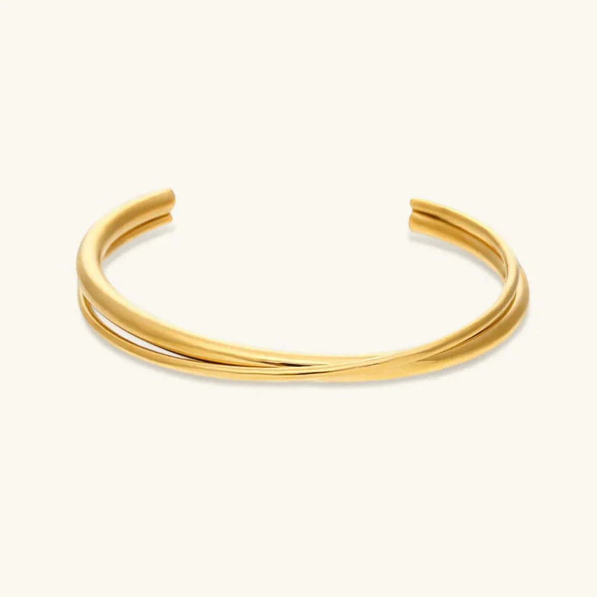 [ElanLuxe]Rianne Layered Gold Bangle