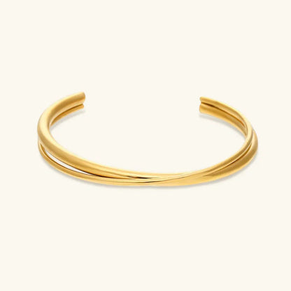 [ElanLuxe]Rianne Layered Gold Bangle