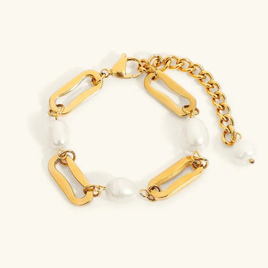 [ElanLuxe]Janna Pearl Chain Bracelet