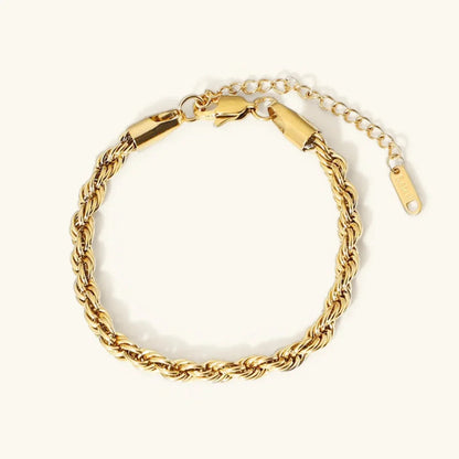 [ElanLuxe]Clara Rope Chain Gold Bracelet