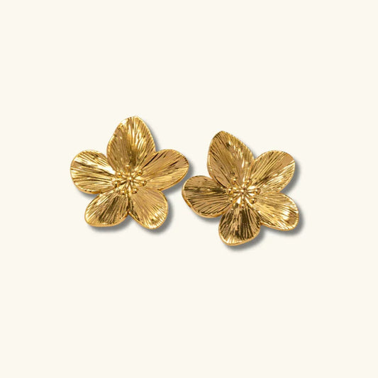 [ElanLuxe]Allysa Flower Gold Earrings