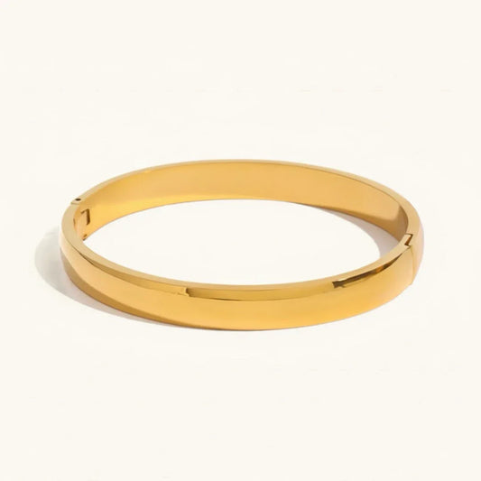 [ElanLuxe]Melina Large Stacking Gold Bangle