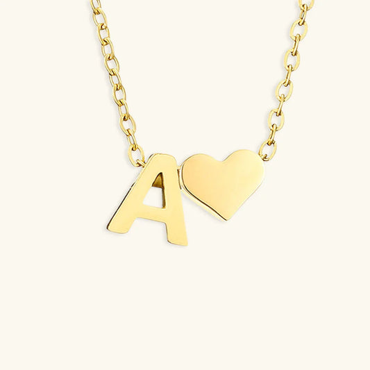 [ElanLuxe]Ria Initial Letter Gold Necklace