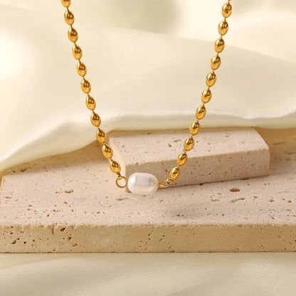 [ElanLuxe]Neptune Freshwater Pearl Necklace