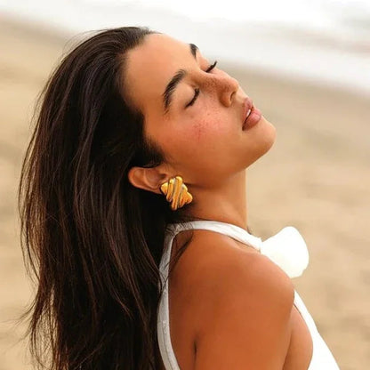 [ElanLuxe]Pippa Gold Earrings