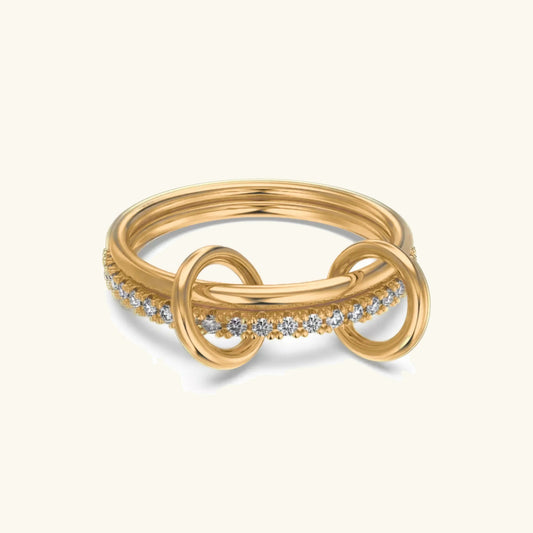 [ElanLuxe]Adela Stacked Diamond Ring