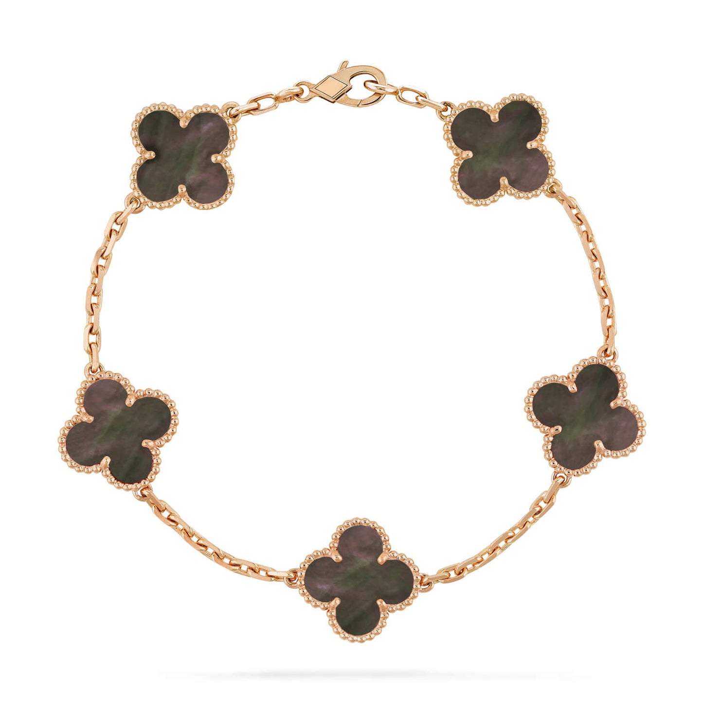 [ElanLuxe Jewelry]CLOVER 5 MOTIF GRAY MOP  BRACELET