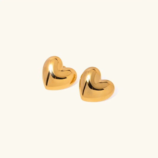 [ElanLuxe]Aubree Gold Heart Earrings