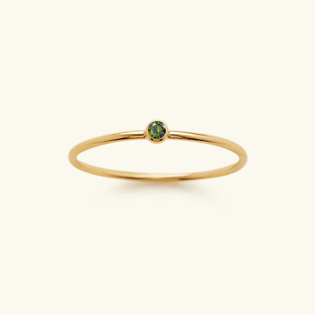 [ElanLuxe]Amelia Birthstone Stacker Ring