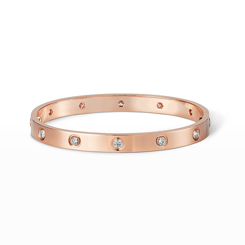 [ElanLuxe Jewelry]LOVE BRACELET 6.1MM 10 DIAMONDS