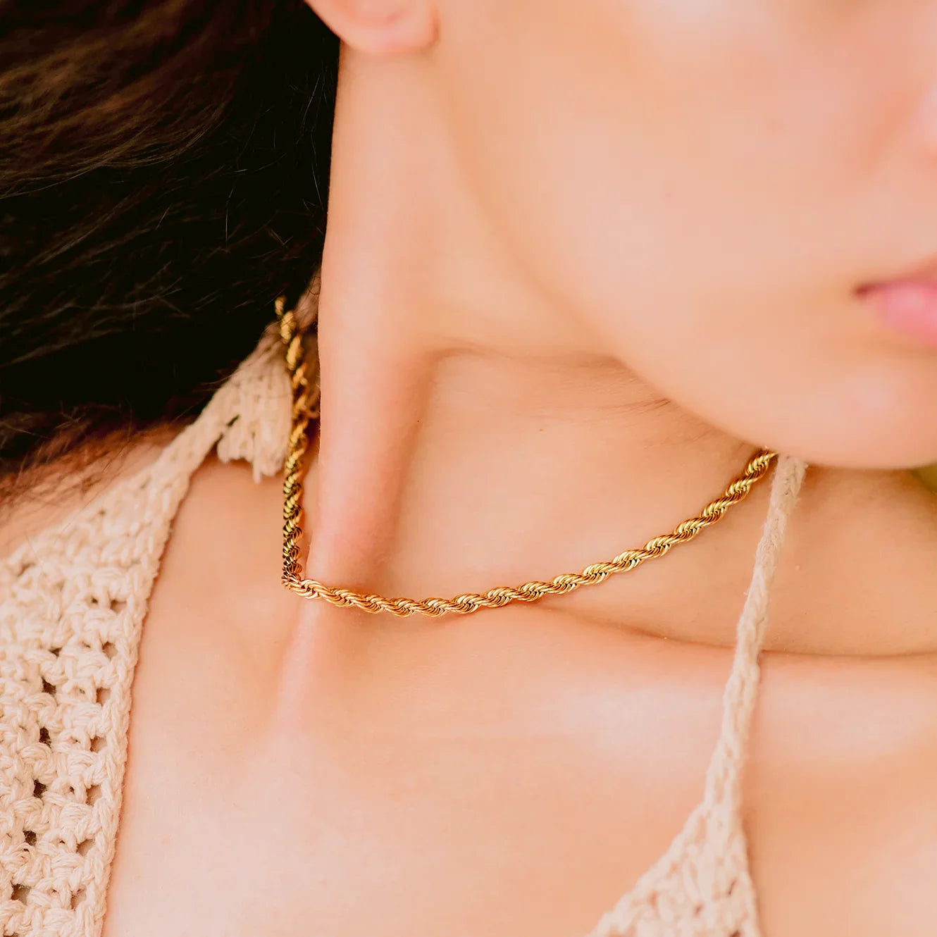 [ElanLuxe]Bianca Rope Chain Gold Necklace