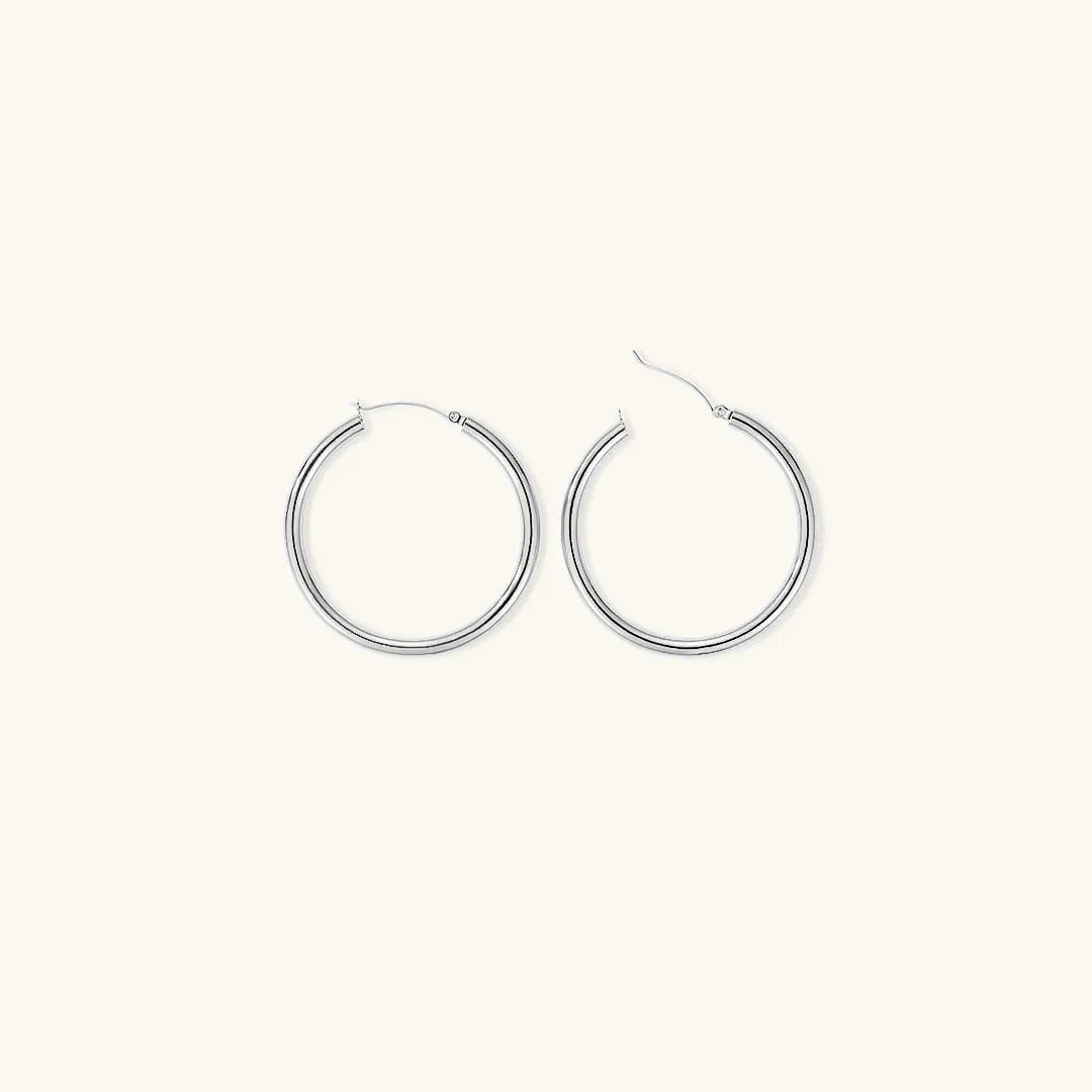 [ElanLuxe]Broad Round Hoops