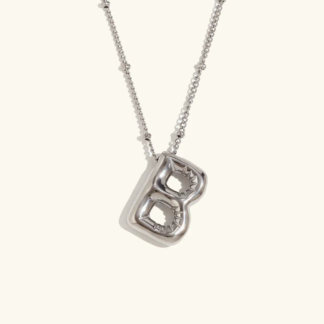 [ElanLuxe]Balloon Gold Initial Necklace