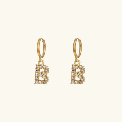 [ElanLuxe]Wilhemina Initial Letter Earrings