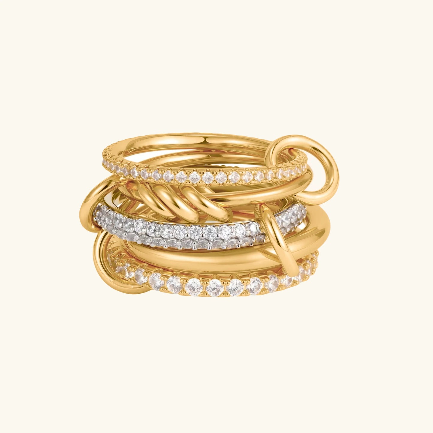 [ElanLuxe]Blaise Stacked Diamond Ring