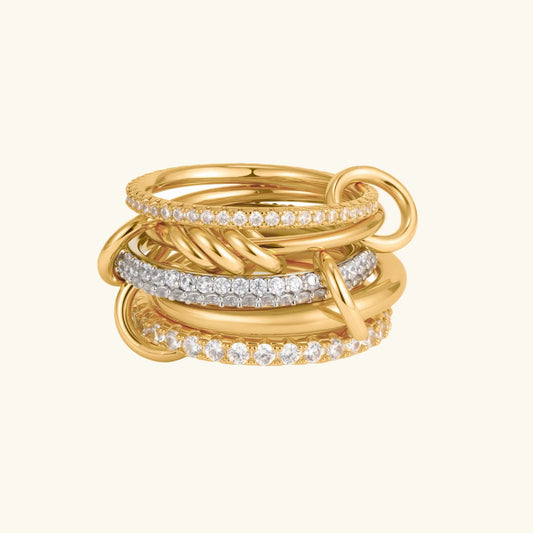 [ElanLuxe]Blaise Stacked Diamond Ring