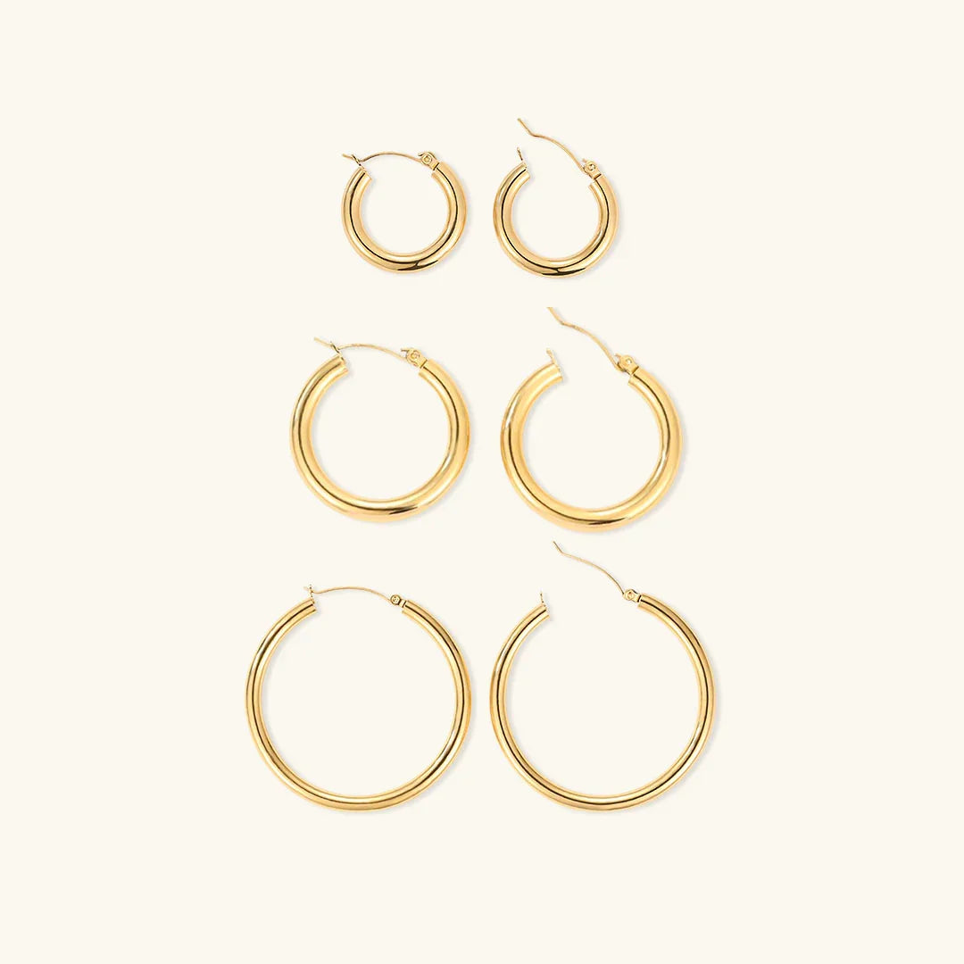 [ElanLuxe]Broad Round Hoops
