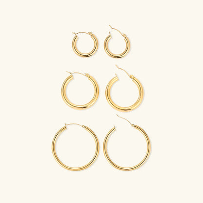 [ElanLuxe]Broad Round Hoops