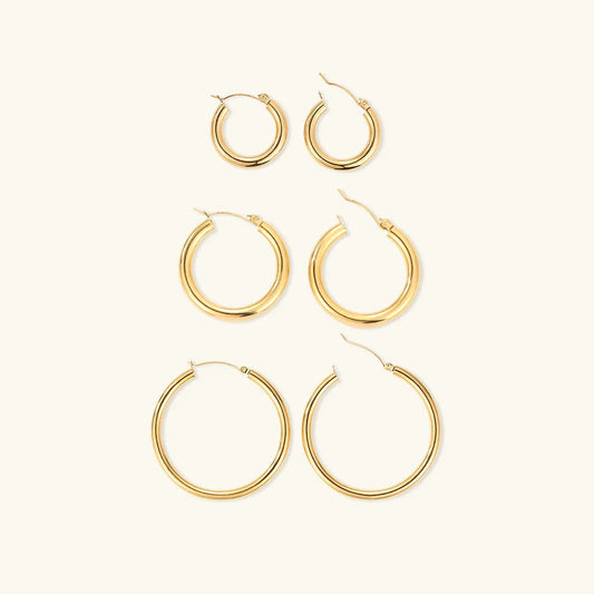 [ElanLuxe]Broad Round Hoops