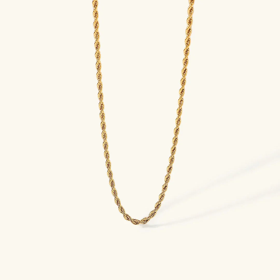[ElanLuxe]Calle Rope Chain Gold Necklace
