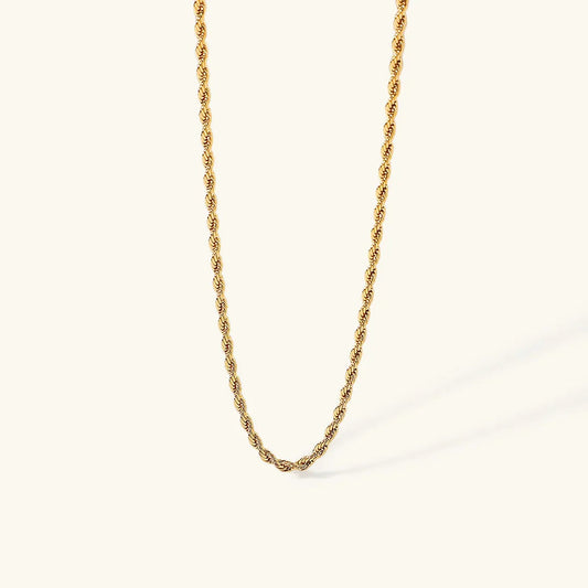 [ElanLuxe]Calle Rope Chain Gold Necklace