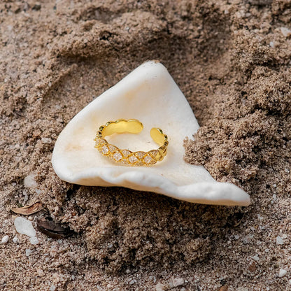 [ElanLuxe]Camille Gold Patterned Ring