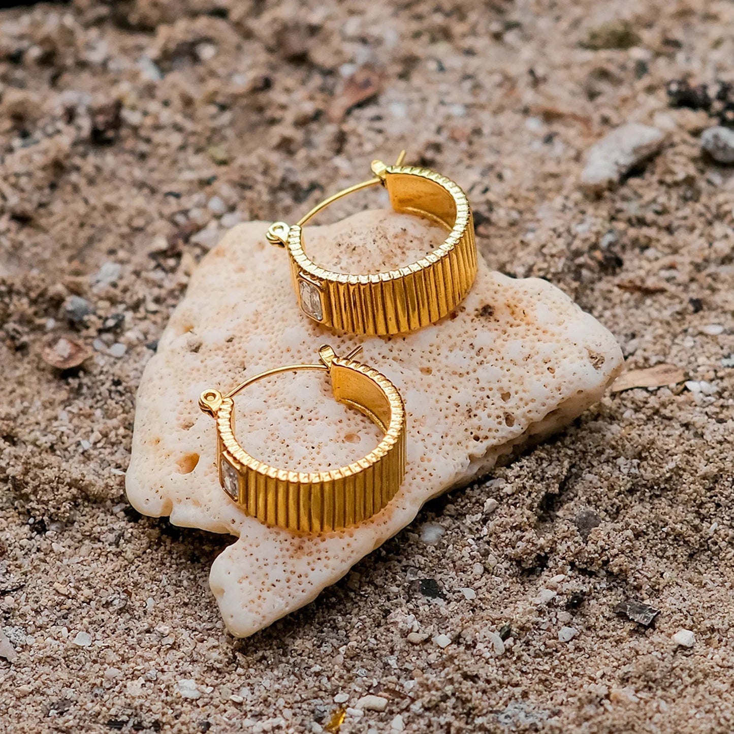 [ElanLuxe]Carole Gold Hoop Earrings
