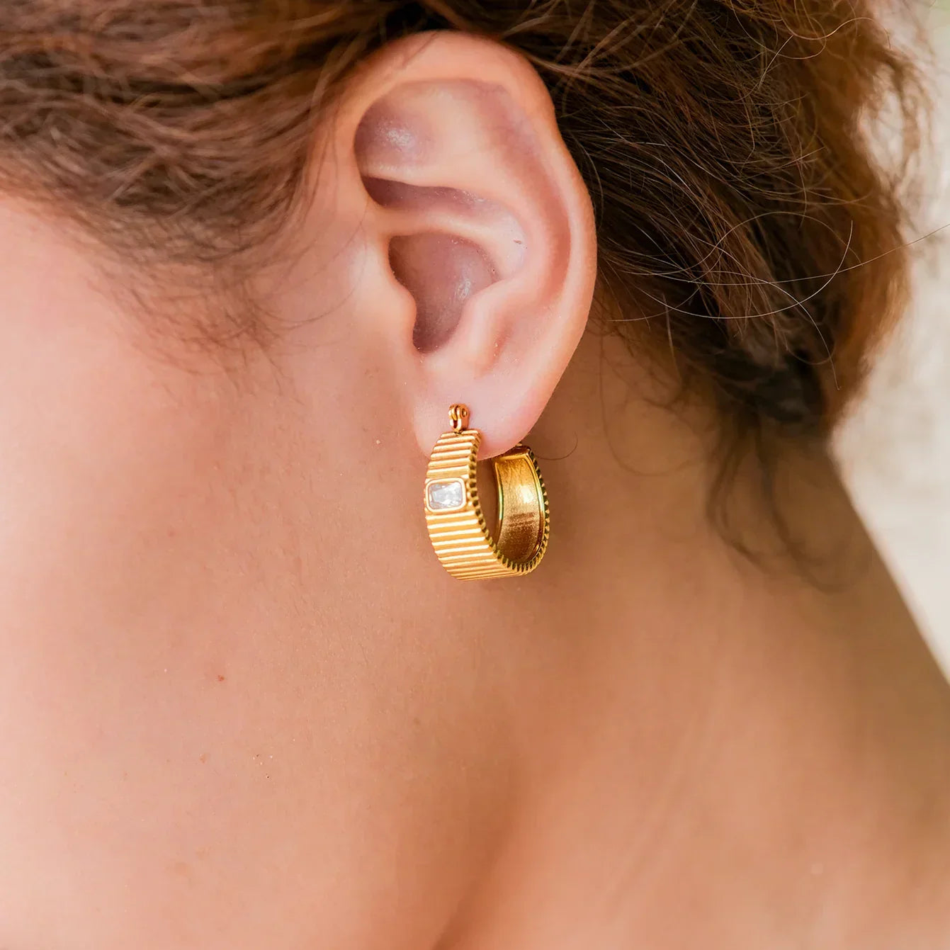 [ElanLuxe]Carole Gold Hoop Earrings