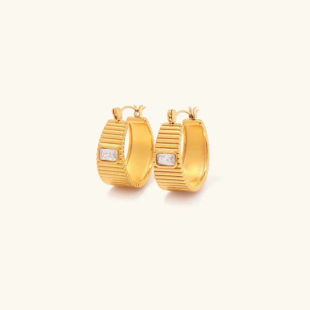 [ElanLuxe]Carole Gold Hoop Earrings