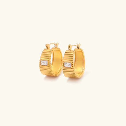 [ElanLuxe]Carole Gold Hoop Earrings
