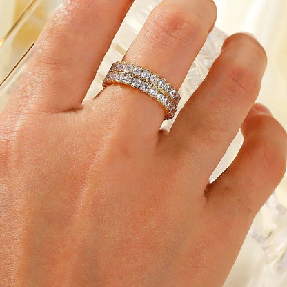 [ElanLuxe]Cassandra Studded Gold Ring