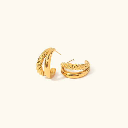 [ElanLuxe]Cecilia Layered Earrings