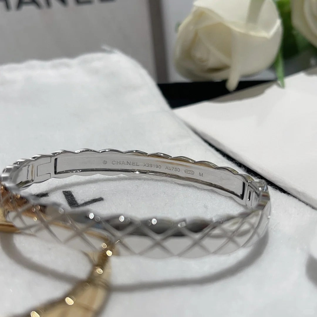 [ElanLuxe Jewelry]KOKO CRUSH HALF DIAMONDS GLOD SILVER ROSE GOLD