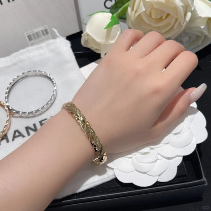 [ElanLuxe Jewelry]KOKO CRUSH HALF DIAMONDS GLOD SILVER ROSE GOLD