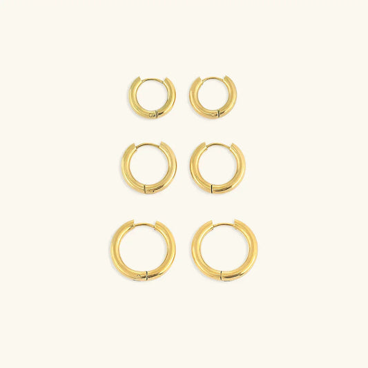 [ElanLuxe]Classic Round Hoops