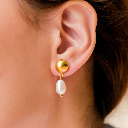 [ElanLuxe]Cornelia Freshwater Pearl Earrings