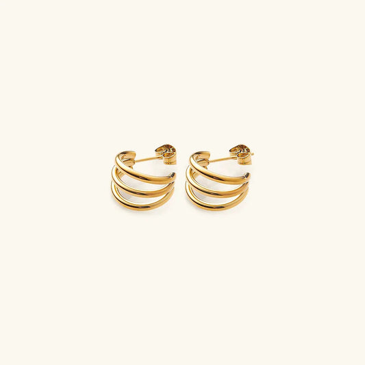 [ElanLuxe]Cradle Gold Earrings
