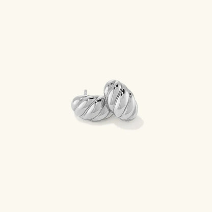 [ElanLuxe]Croissant Huggie Earrings