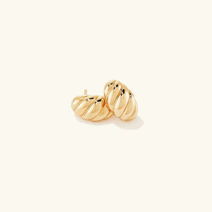 [ElanLuxe]Croissant Huggie Earrings