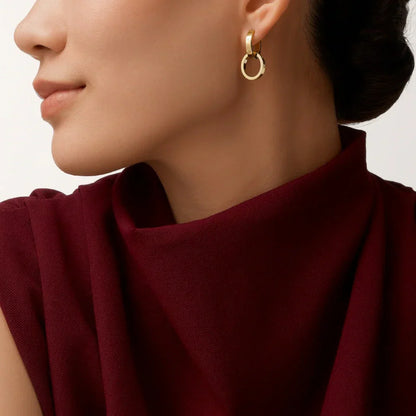 [ElanLuxe Jewelry]LOVE 3.3MM DANGLE EARRINGS