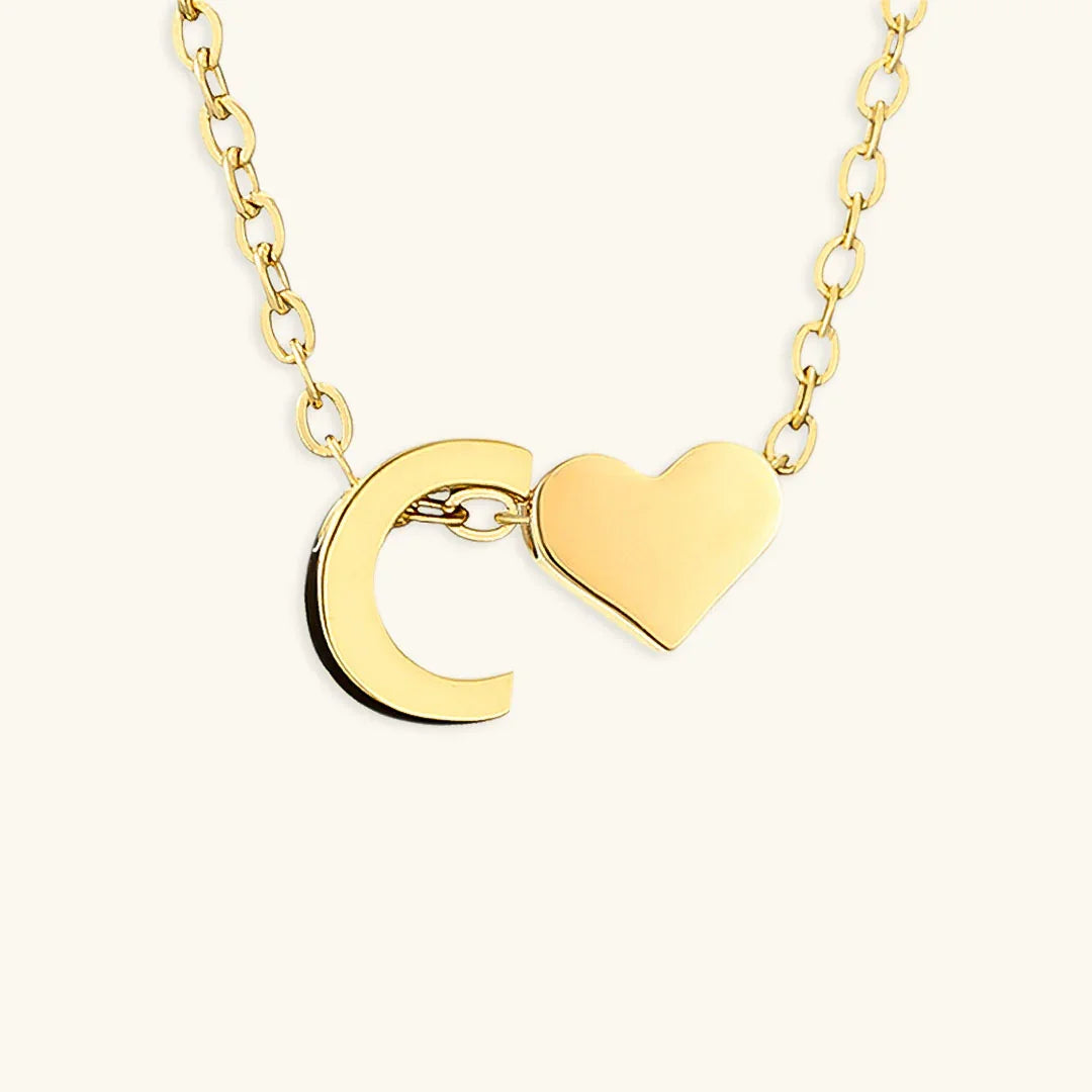 [ElanLuxe]Ria Initial Letter Gold Necklace