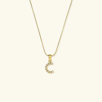 [ElanLuxe]Augustine Initial Letter Pearl Necklace