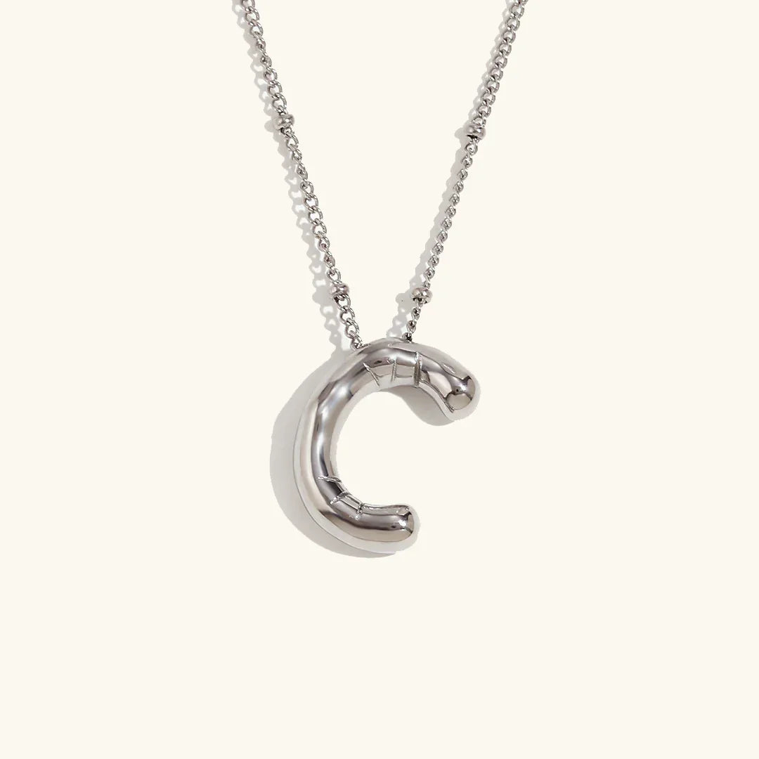 [ElanLuxe]Balloon Gold Initial Necklace