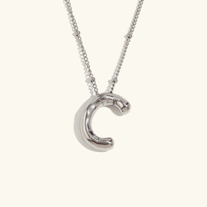 [ElanLuxe]Balloon Gold Initial Necklace
